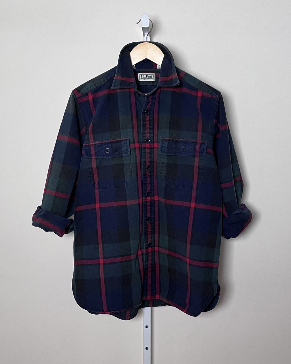 L.L. Bean Plaid Chamois Cloth Shirt - Medium