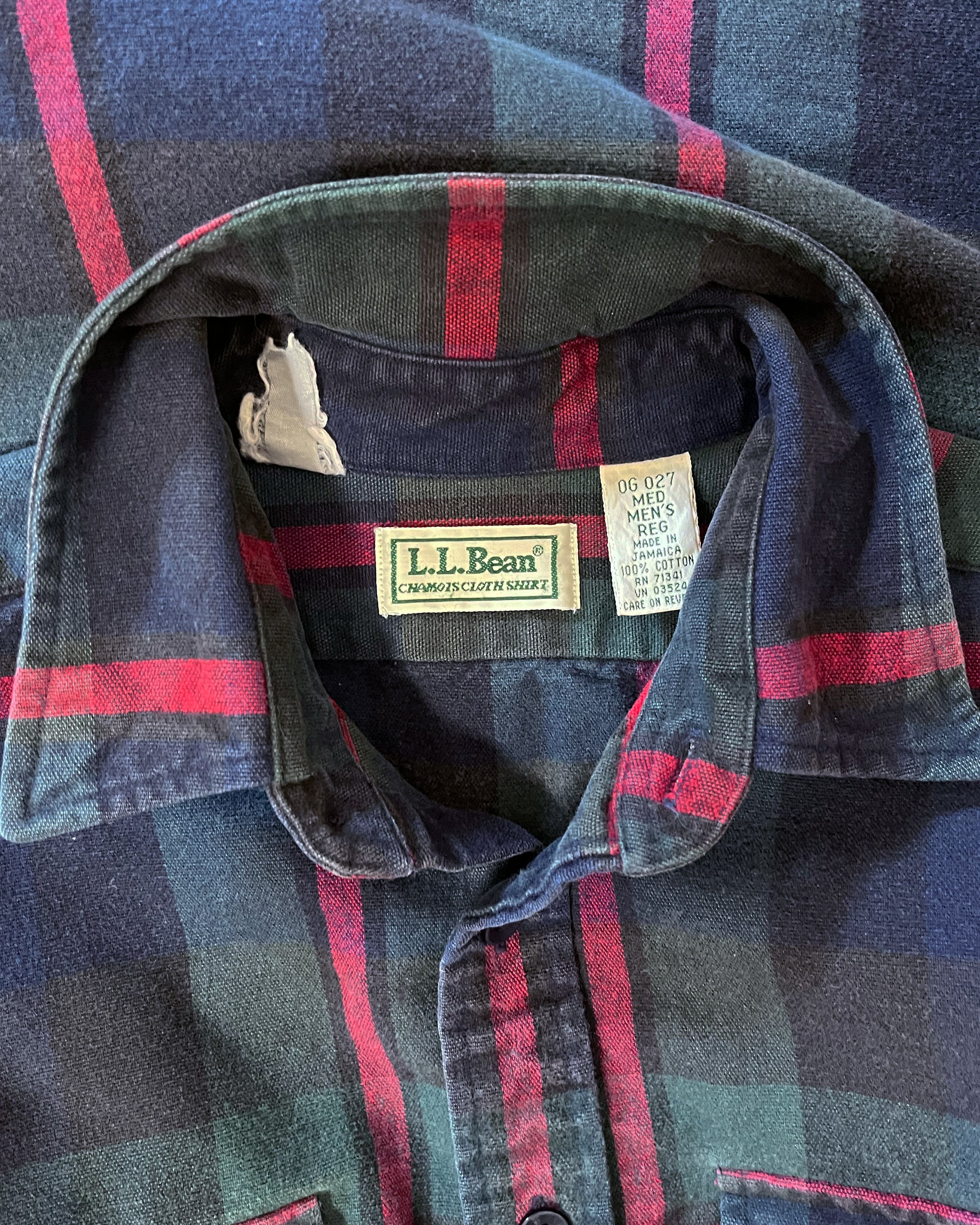 L.L. Bean Plaid Chamois Cloth Shirt - Medium