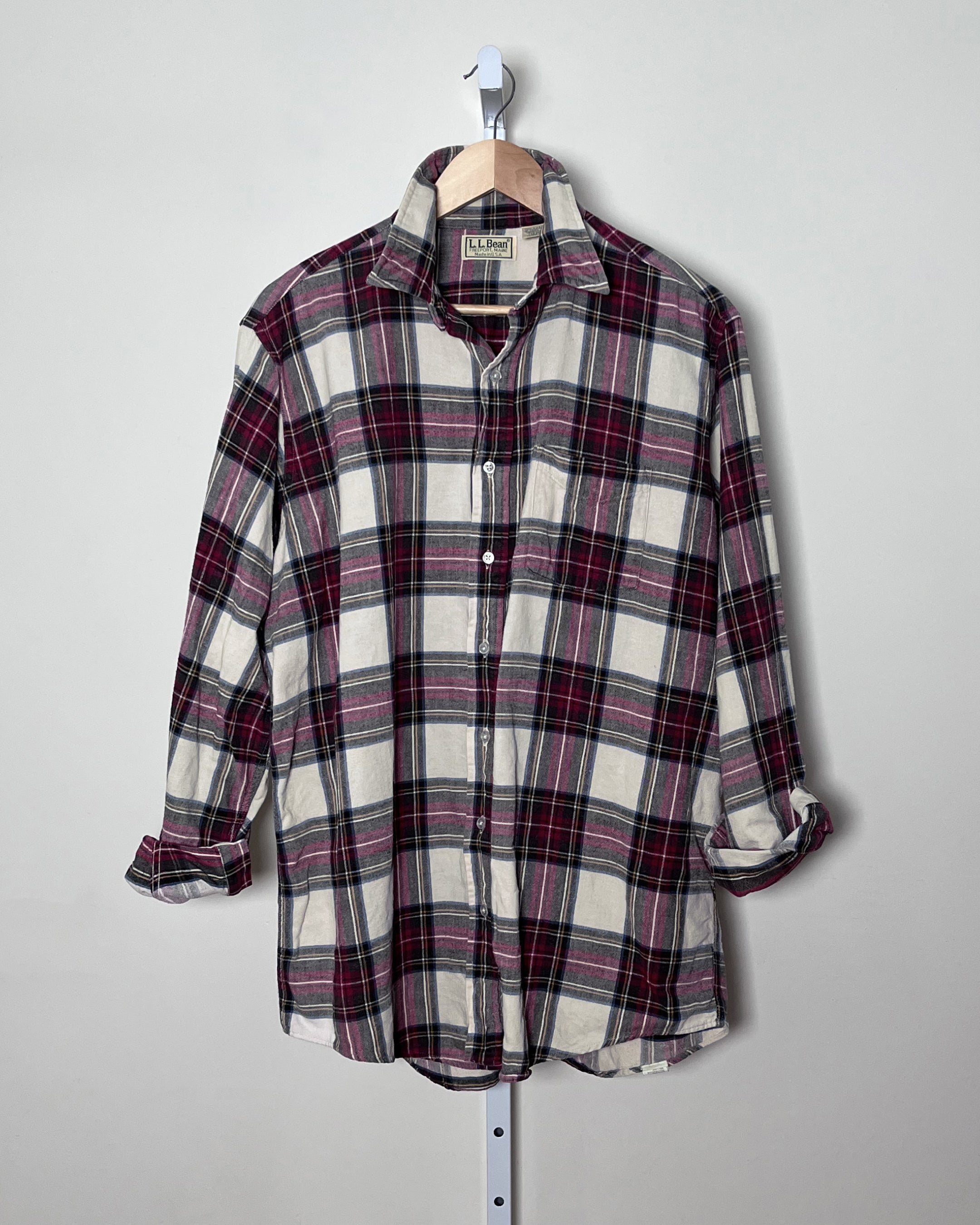 L.L. Bean Plaid Flannel Shirt - Large Tall