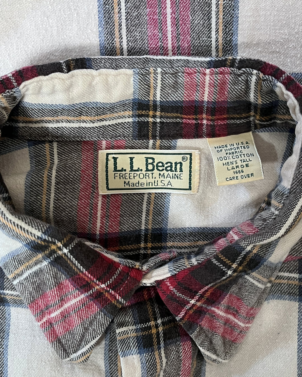 L.L. Bean Plaid Flannel Shirt - Large Tall