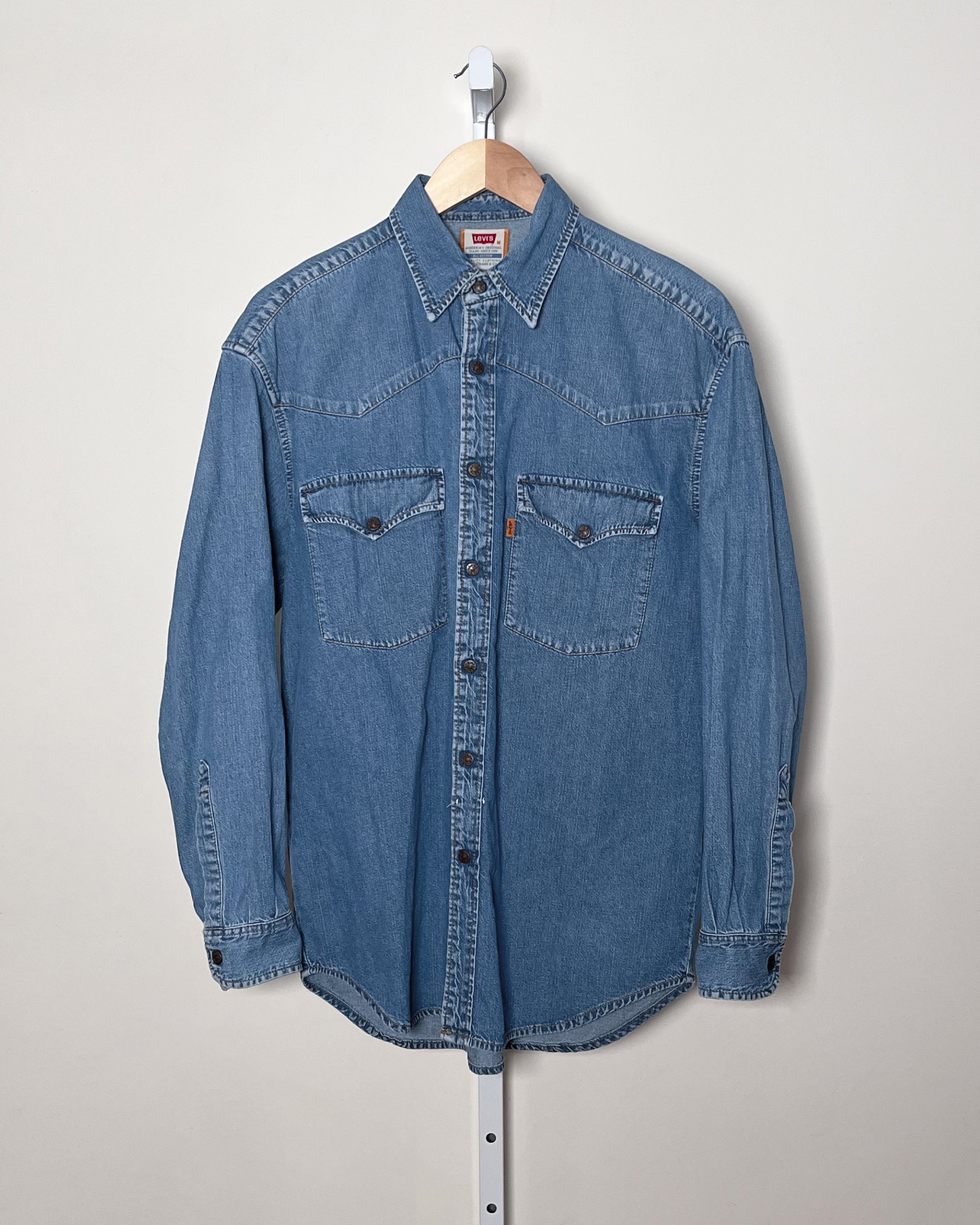 Levi's Orange Tab Denim Western Shirt - Medium
