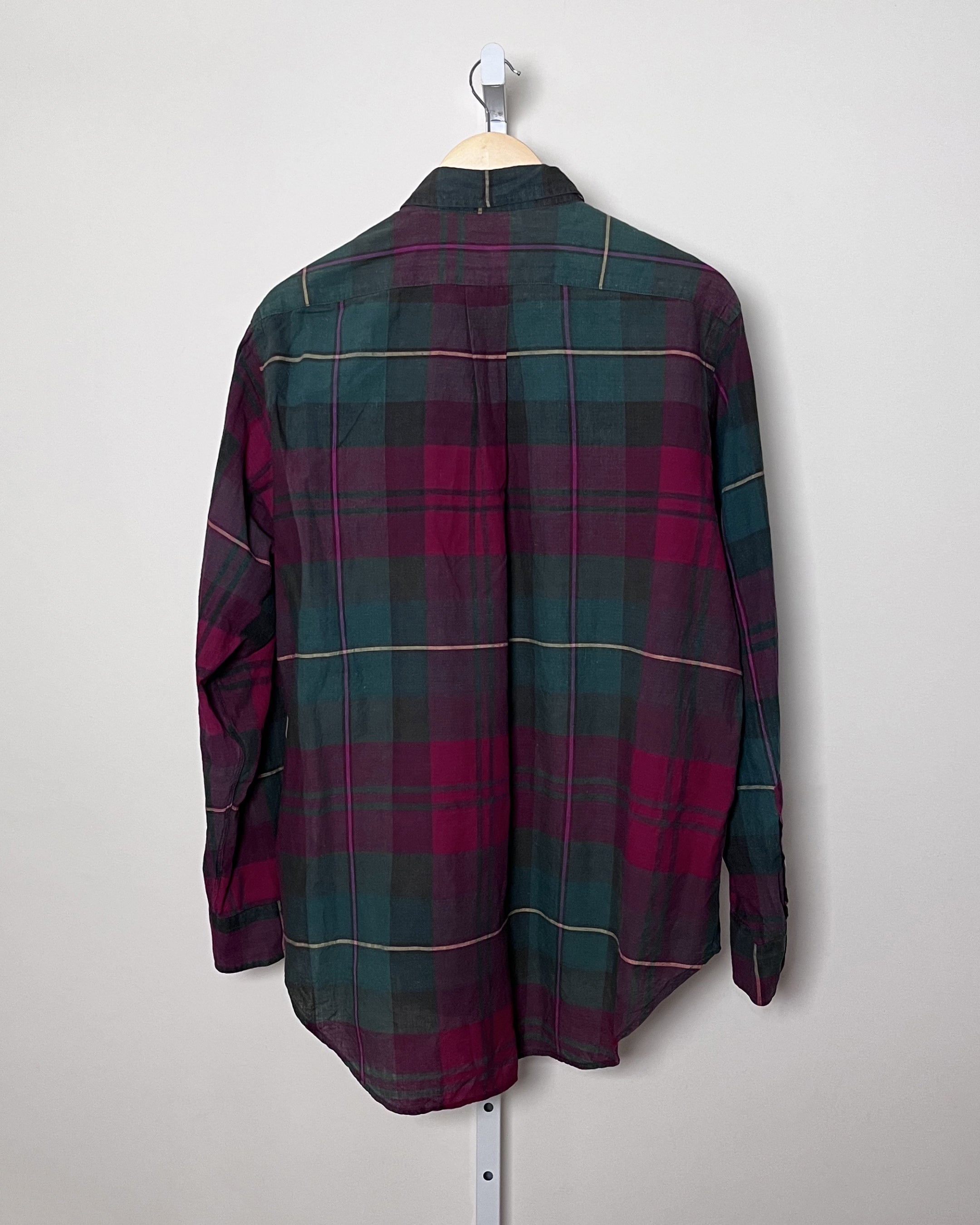 Vintage Chaps Ralph Lauren Plaid Madras Shirt - Large