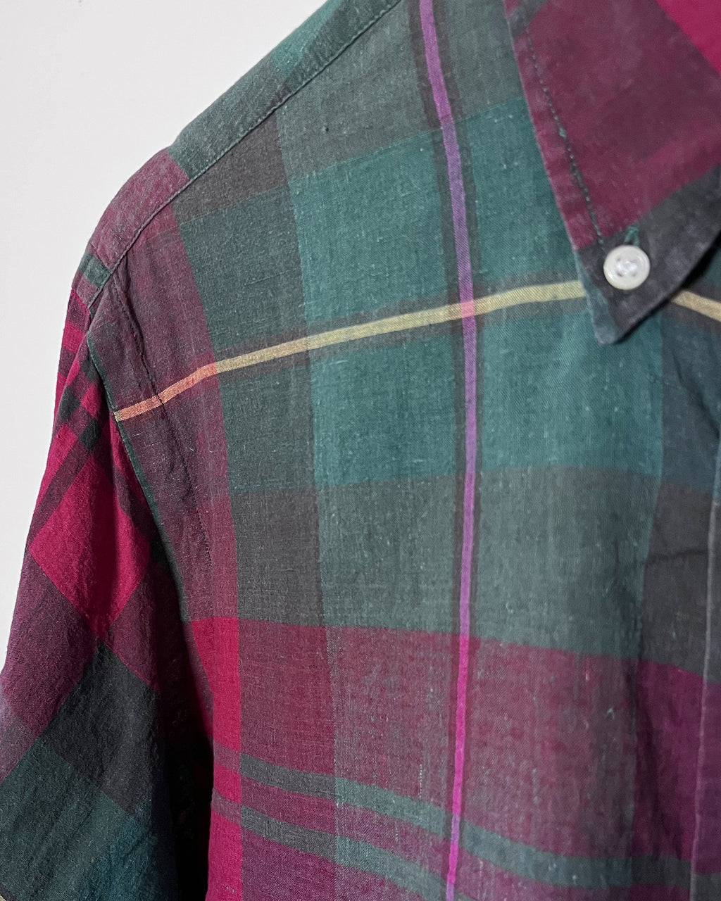 Vintage Chaps Ralph Lauren Plaid Madras Shirt - Large