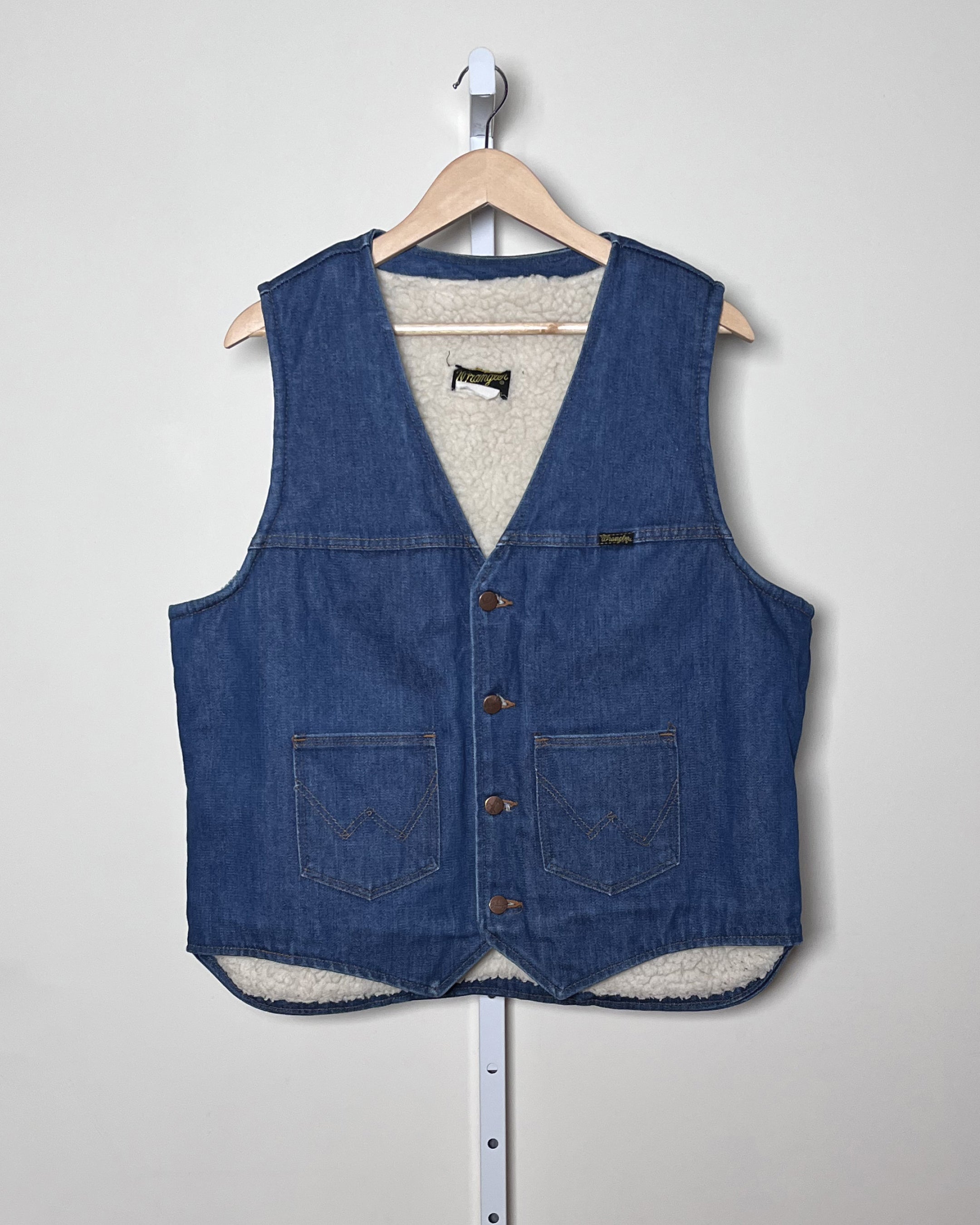 Wrangler Sherpa Lined Denim Vest